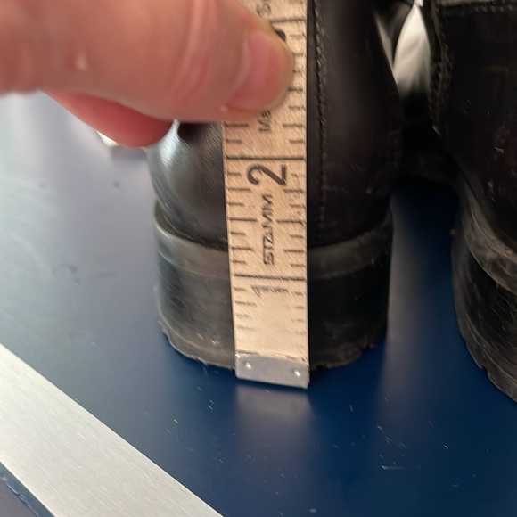 ENZO ANGIOLINI BLACK LEATHER RIDING BOOT WITH SILVER BUCKLES SIZE 6.5 - Picture 4 of 14